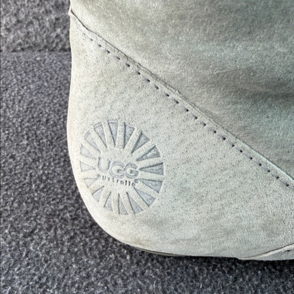 Rare‎ UGG Gray Suede Women's Slouch Boots Size 8 - Picture 5 of 15